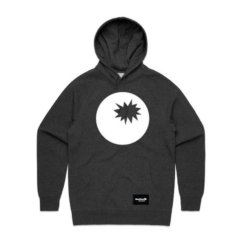 hoodie charcoal - bomb on hood - blackhead-clothing