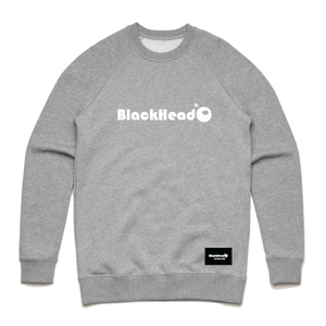 grey crew sweatshirt - crew sweat logo Blackhead