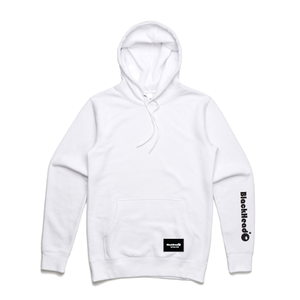 BH Logo-sleeve Hoodie White (HW) – Blackhead Clothing
