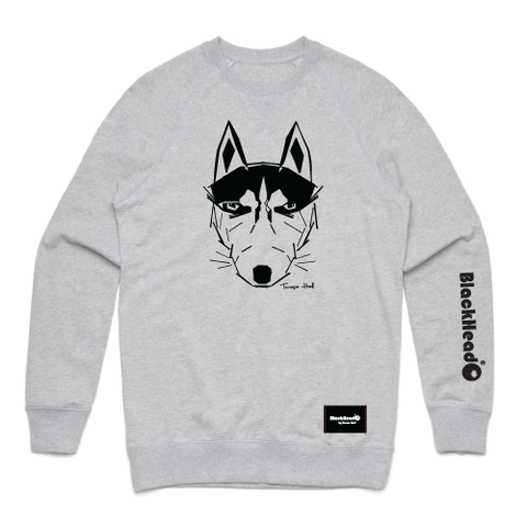 sweatshirt grey - wolf - blackhead-clothing