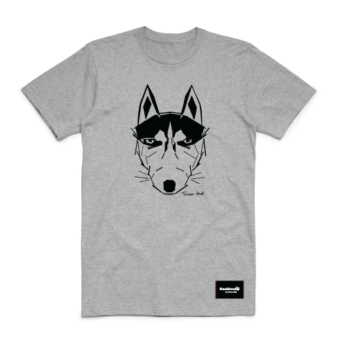 t-shirt grey - wolf - blackhead-clothing