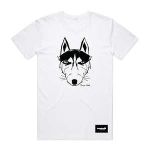 t-shirt white - wolf - blackhead-clothing