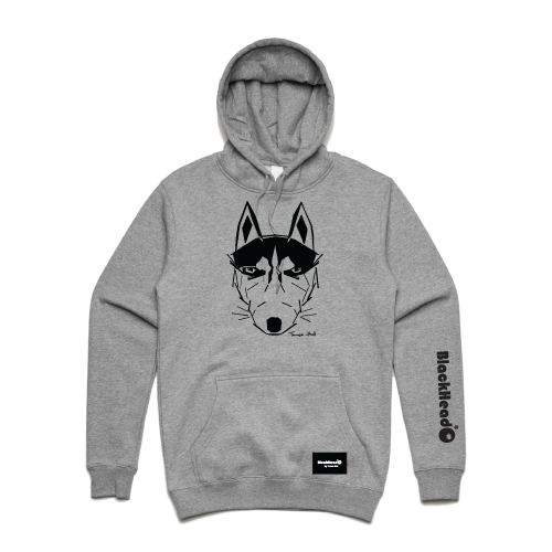 Wolf Hoodie Grey Marle (HW) – Blackhead Clothing - Main Image
